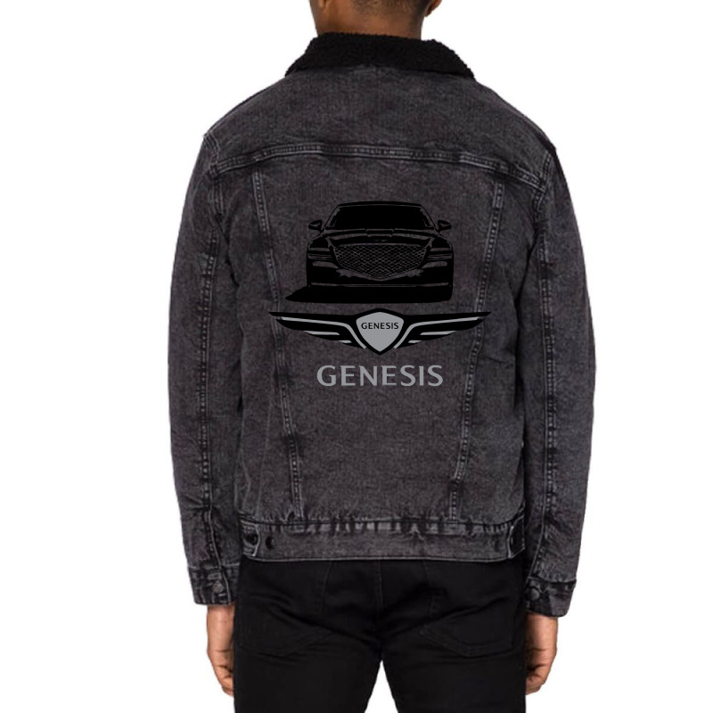 Genesis G80 2021 Now Design Unisex Sherpa-Lined Denim Jacket by LarryArtist | Artistshot