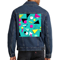 Chips Retro Memphis 80s 90s Design Chiffon Top Men Denim Jacket | Artistshot