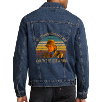 You Coward Come Back Here Poster Character Face Men Denim Jacket | Artistshot