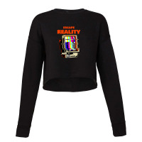 Escape Reality Funny Vintage Novelty Cropped Sweater | Artistshot