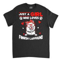 Just A Girl Who Loves Dogs T  Shirt Vintage Just A Girl Who Love Finni Classic T-shirt | Artistshot