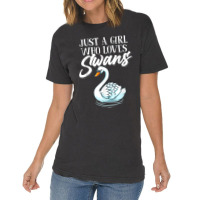 Cool Swan For Women Girls Tundra Trumpeter Swans Lake Animal Vintage T-shirt | Artistshot