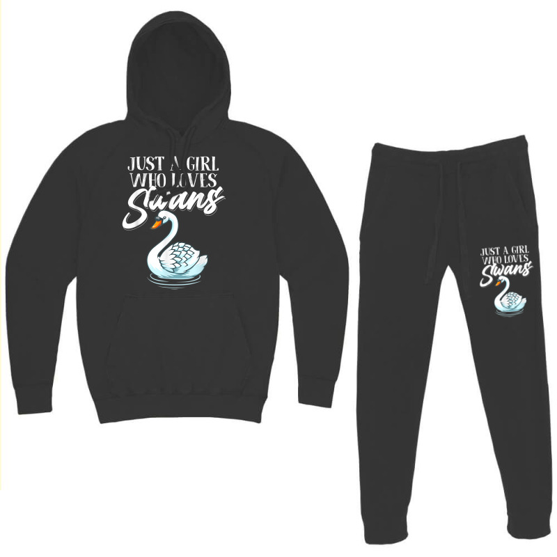 Cool Swan For Women Girls Tundra Trumpeter Swans Lake Animal Hoodie & Jogger Set | Artistshot