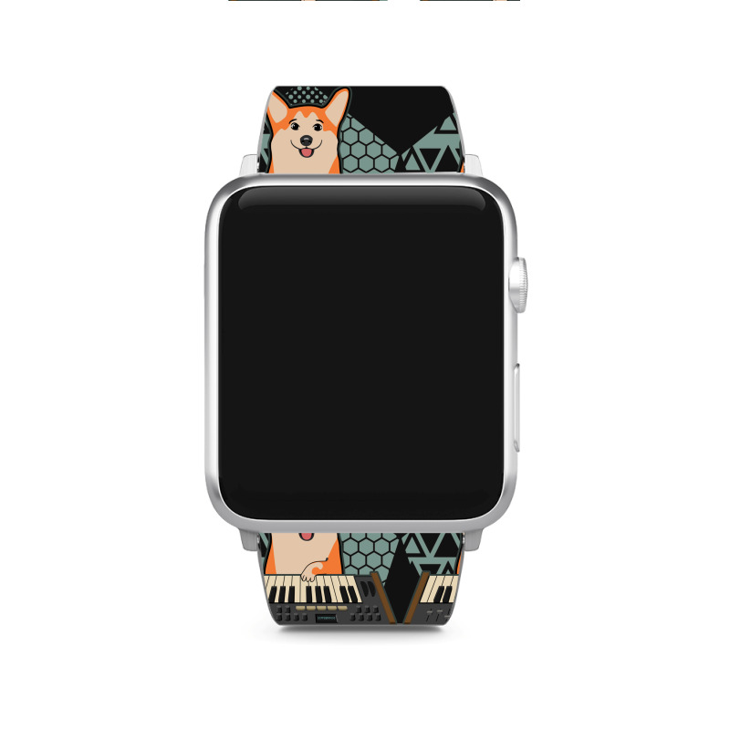 Funny Synthesizer Fan Korgi Corgi Dog Lover Classic Apple Watch Band | Artistshot