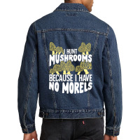 Mushrooming Morels Mushroom Hunting Picker Gift Men Denim Jacket | Artistshot