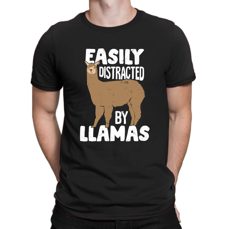 Easily Distracted By Llamas Animal Lover Gift T-shirt | Artistshot