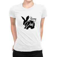 Bunny Dad - Cute Easter Rabbit Father's Day Novelty Design Ladies Fitted T-shirt | Artistshot