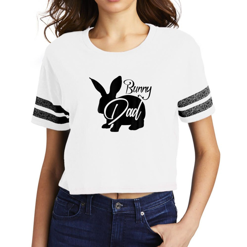 Bunny Dad - Cute Easter Rabbit Father's Day Novelty Design Scorecard Crop Tee by stampfhadjisw | Artistshot