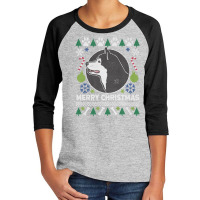 Alaskan Malamute Ugly Christmas Youth 3/4 Sleeve | Artistshot