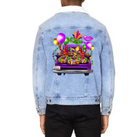 Mardi Gras Farm Truck Unisex Sherpa-lined Denim Jacket | Artistshot