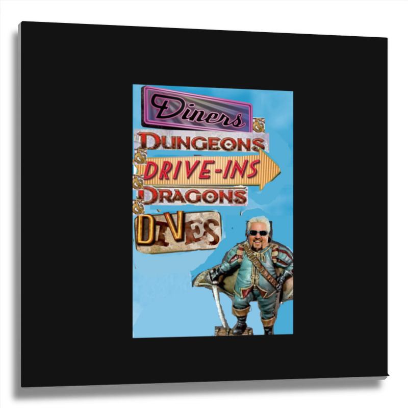 Diners Dungeons Drive Ins Dragons Dives Friend Metal Print Square | Artistshot