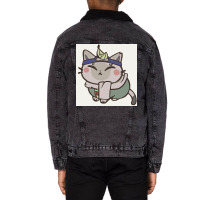 Meow Unisex Sherpa-lined Denim Jacket | Artistshot