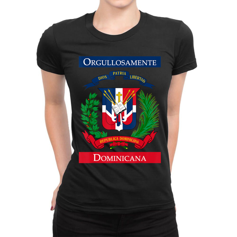 Trending Orgullosamente Dominicana Dominican Flag Ladies Fitted T-Shirt by yumgaugeteuda | Artistshot