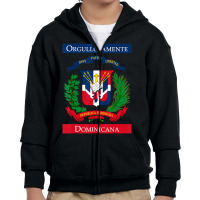 Trending Orgullosamente Dominicana Dominican Flag Youth Zipper Hoodie | Artistshot