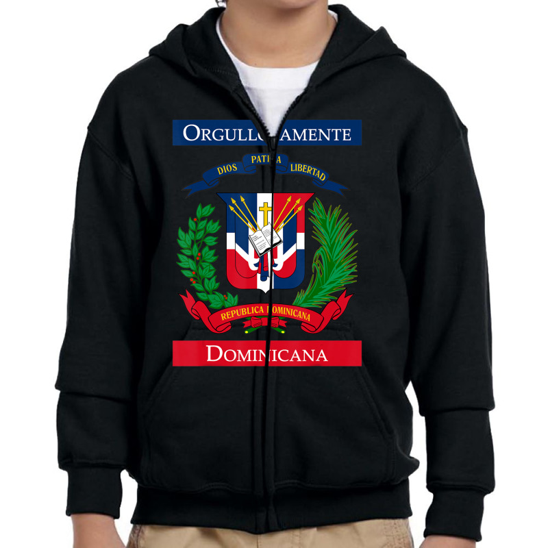 Trending Orgullosamente Dominicana Dominican Flag Youth Zipper Hoodie by yumgaugeteuda | Artistshot