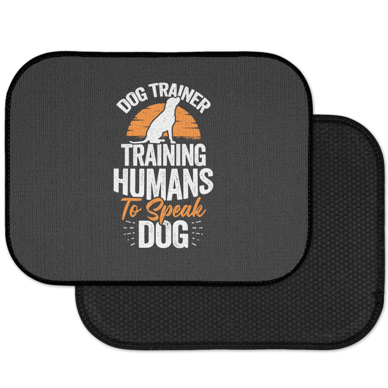 Dog Trainer Training Humans To Speak Dog Rear Car Mat | Artistshot