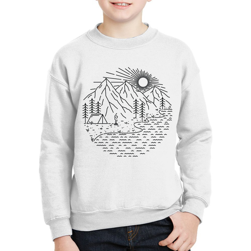 Beautiful Place For Camping Youth Sweatshirt by Quilimo | Artistshot