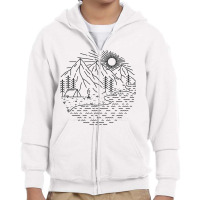 Beautiful Place For Camping Youth Zipper Hoodie | Artistshot