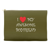 I Love My Boyfriend Accessory Pouches | Artistshot