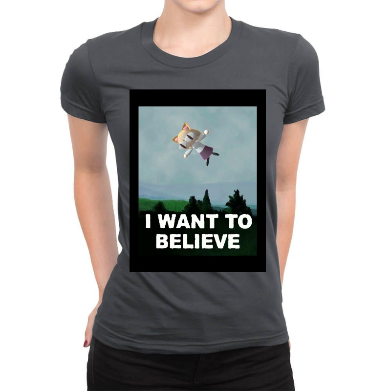 Neco Arc I Want To Believe Ladies Fitted T-Shirt by shafaqrabohz | Artistshot