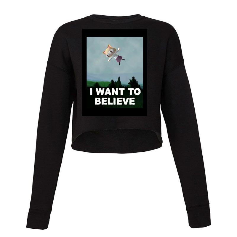 Neco Arc I Want To Believe Cropped Sweater by shafaqrabohz | Artistshot