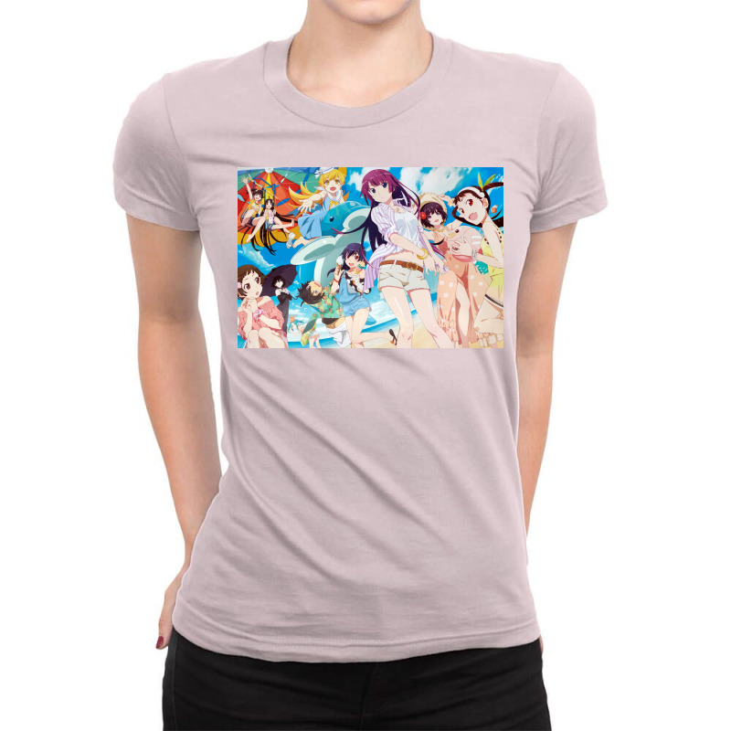 Monogatari Series   Group Summer Ladies Fitted T-Shirt by avilesjorhama | Artistshot