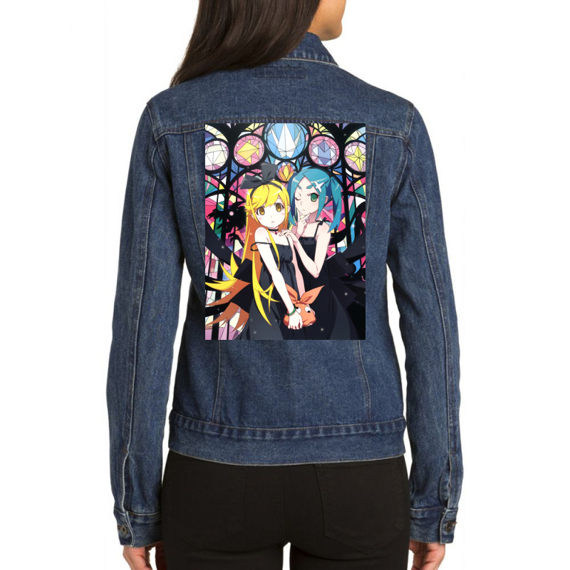 Monogatari Series   Shinobu & Otsugi Ladies Denim Jacket by avilesjorhama | Artistshot