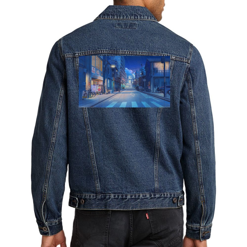 Night Anime Men Denim Jacket | Artistshot