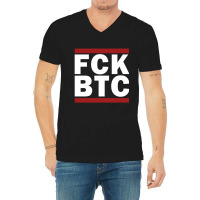 Fuck Bitcoin V-neck Tee | Artistshot