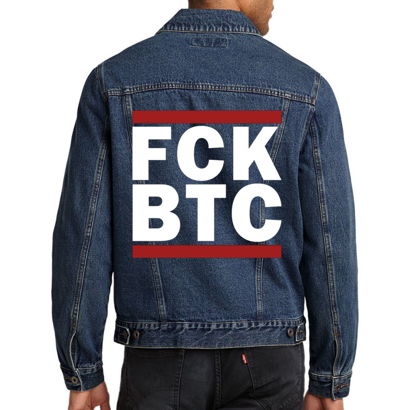 Fuck Bitcoin Men Denim Jacket by kakashop | Artistshot