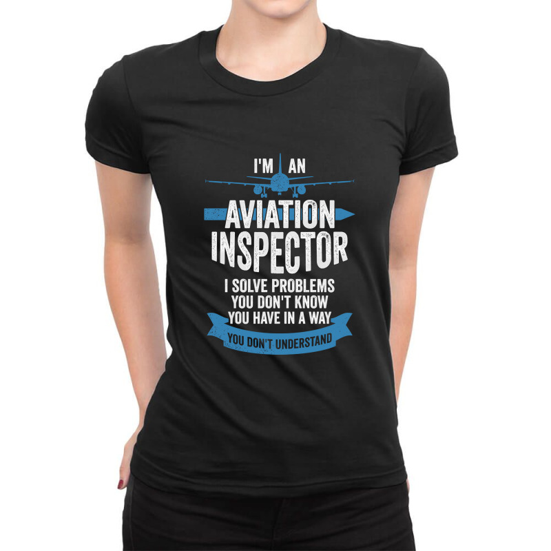 Aircraft Aviation Inspector Gift Ladies Fitted T-Shirt by EmikoLisbey | Artistshot