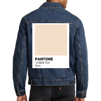 Pantone Ecru Poster Love Men Denim Jacket | Artistshot