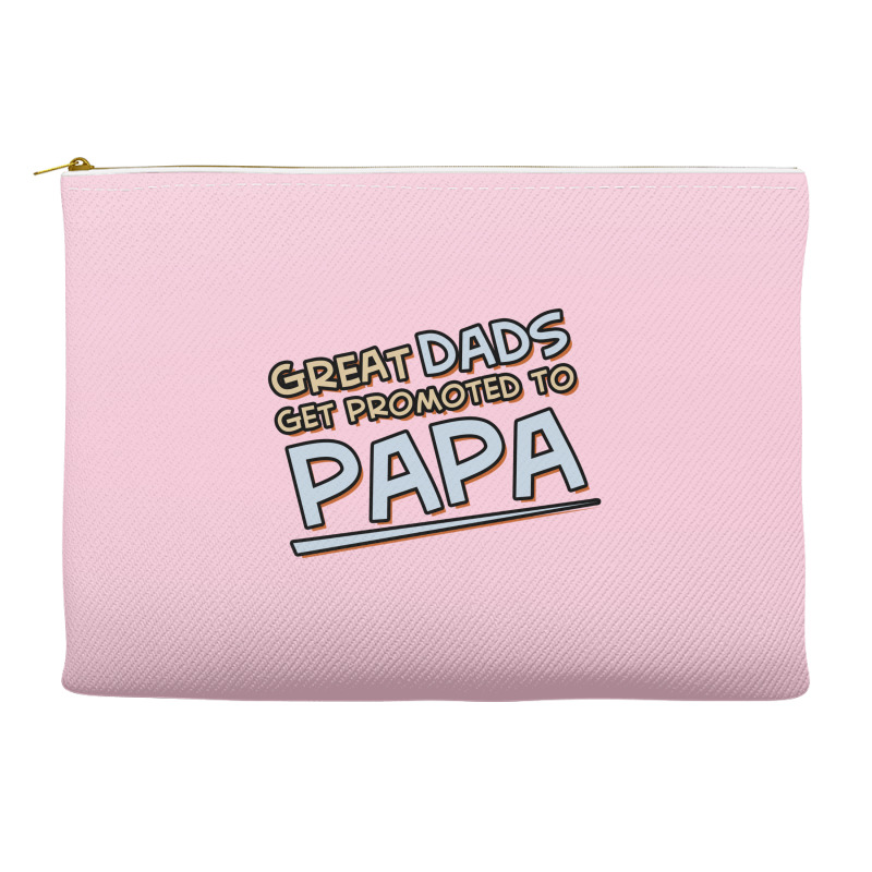 Great Dads Get Promoted To Papa Accessory Pouches | Artistshot