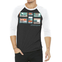 Techno Futuristic Beat Synthesizers Techno Music Genre Tank Top 3/4 Sleeve Shirt | Artistshot