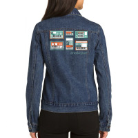 Techno Futuristic Beat Synthesizers Techno Music Genre Tank Top Ladies Denim Jacket | Artistshot