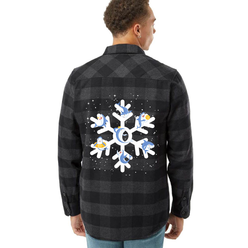 Sharks  In Christmas Snowflakes Christmas Gift Flannel Shirt | Artistshot