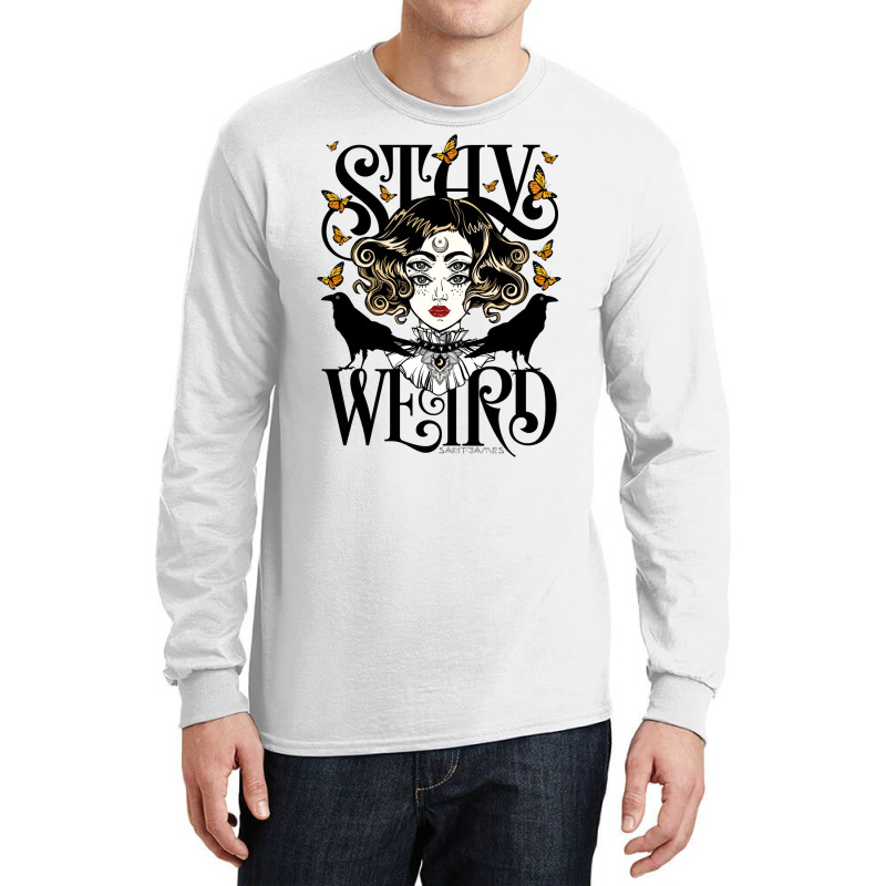 Rose And The Ravens {stay Weird} Colour Version Long Sleeve Shirts | Artistshot