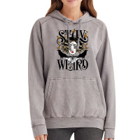 Rose And The Ravens {stay Weird} Colour Version Vintage Hoodie | Artistshot