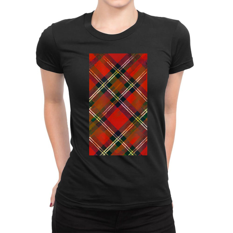 Scottish Tartan Plaid Pattern T Shirt Ladies Fitted T-Shirt by katheleenweb0 | Artistshot