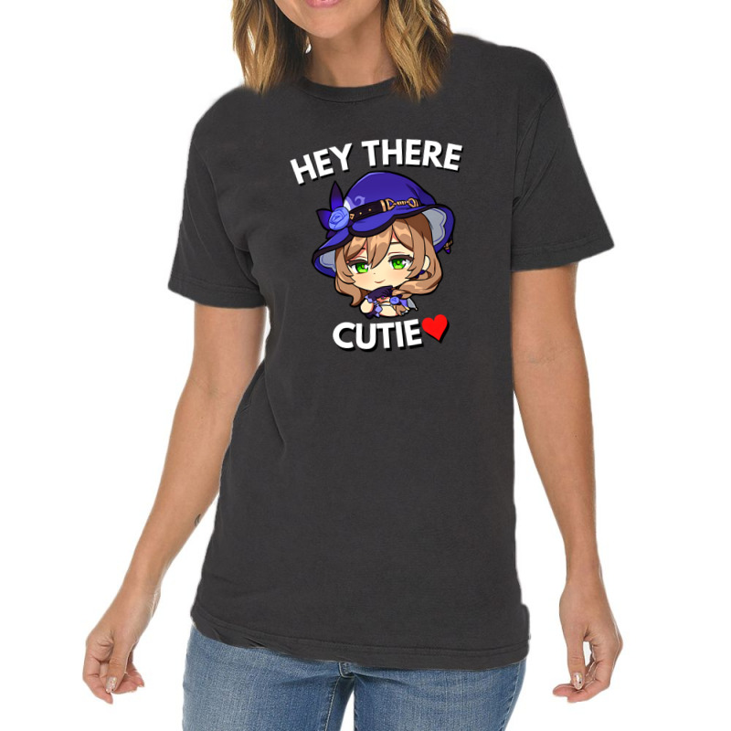 Lisa Hey There Cutie Genshin Impact Vintage T-shirt | Artistshot