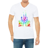 Happiest Castle On Earth (rainbow Explosion) Sleeveless Top V-neck Tee | Artistshot