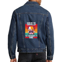 Gaming Hand Me The Controller King Men Denim Jacket | Artistshot