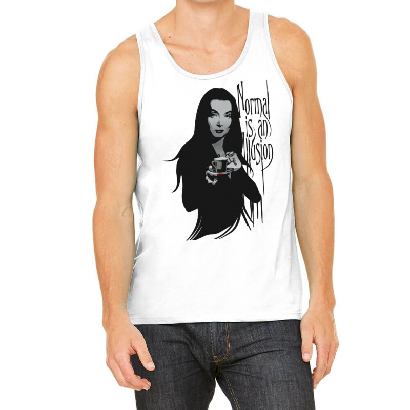 Normal Is An Illusion   Morticia Addams Tank Top by mrirtstruppg | Artistshot