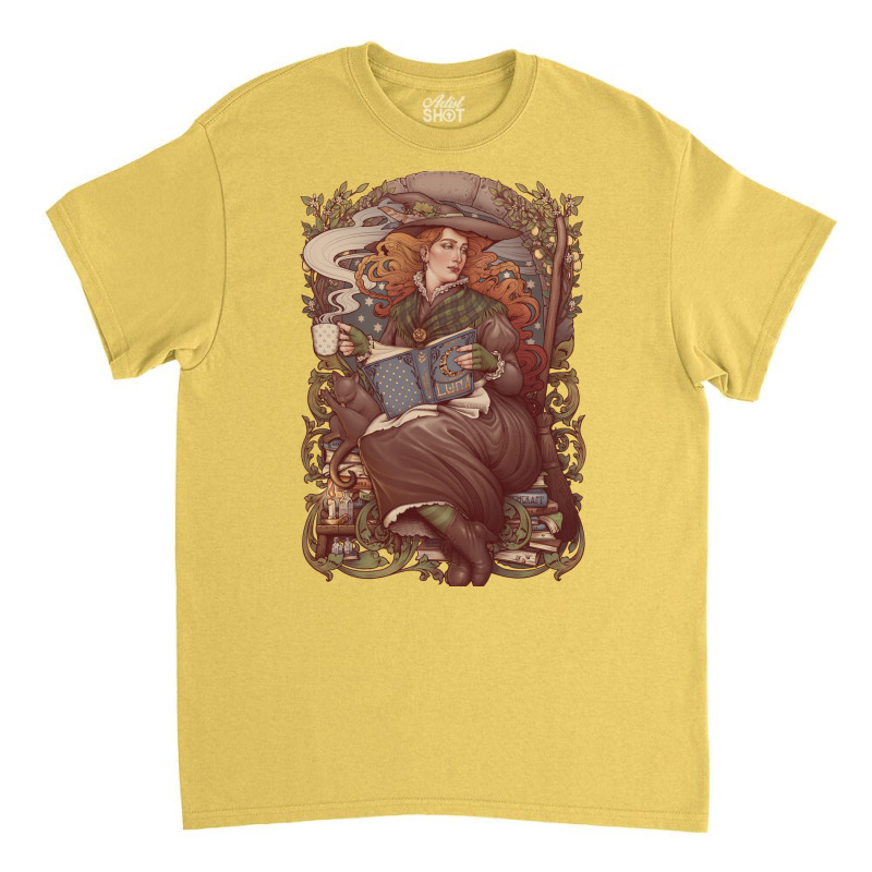 Nouveau Folk Witch Classic T-shirt by mrirtstruppg | Artistshot