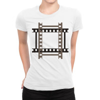 Frame Decorative Movie Cinema Ladies Fitted T-shirt | Artistshot