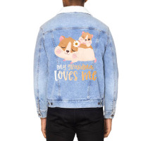 Cute Hamsters My Grandma Loves Me Unisex Sherpa-lined Denim Jacket | Artistshot