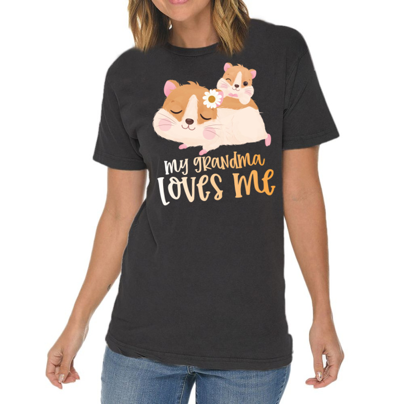 Cute Hamsters My Grandma Loves Me Vintage T-Shirt by CueTrendyFinds | Artistshot