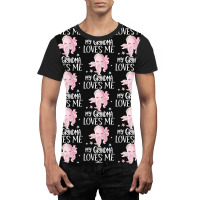 Pink Octopus My Grandma Loves Me Graphic T-shirt | Artistshot