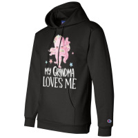 Pink Octopus My Grandma Loves Me Champion Hoodie | Artistshot