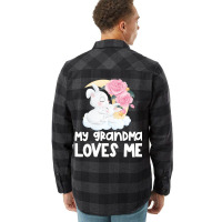 Rabbit Bunnies My Grandma Loves Me Flannel Shirt | Artistshot